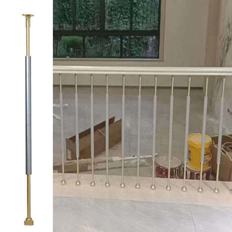 Custom Sizes Modern Classic Stair Railing Metal Handrails Modern French Style Brass Aluminum Stair Balusters