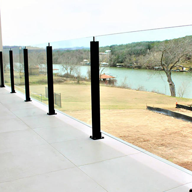 Stainless Steel Railing Post Staircase Banisters Glass Channel Design