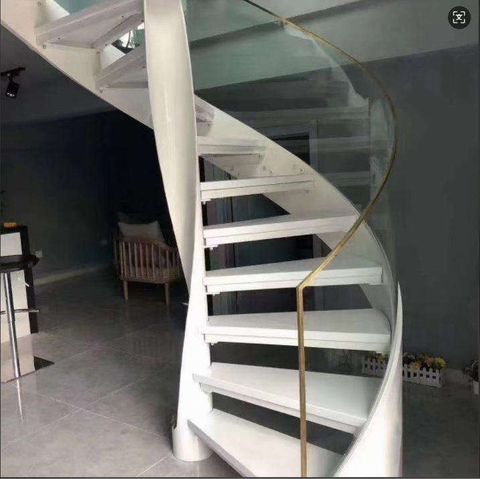 Curved Suspended Staircase Metal Stairs Mono Stringer Straight Staircase - ID 1601799913871