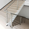 Modern Outdoor Deck Crossbr Stainless Steel Balustrades Handrails Round Rectangle Top Pipe Banister Satin Mirror Finish Pool - ID 1601814958067
