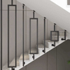 Stair Parts Staircase New Design Indoor Decoration Golden Square Wrought Iron Baluster Solid Steel Railing