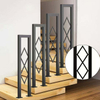 Indoor Black Carbon Steel Railing Designs for Balcony Luxury Stainless Steel Gold Stair Railing