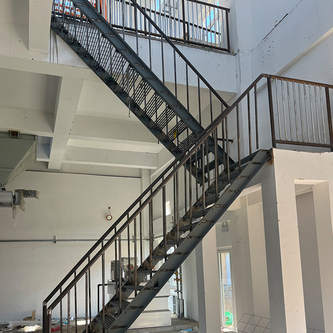 Hot Sale Outdoor Metal Building Material Fire Escape Stairs & Outdoor Metal Staircase Fire Escape for Warehouse Stairs
