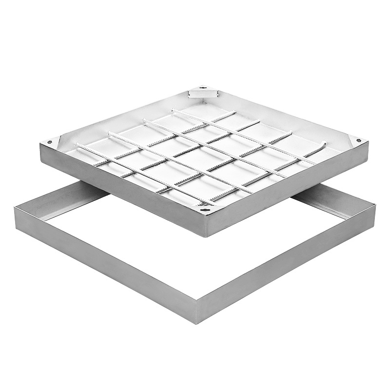 Stainless Steel Invisible Manhole Cover for Outdoor Application Modern Square Septic Tank Manhole Cover Anti-Corrosion