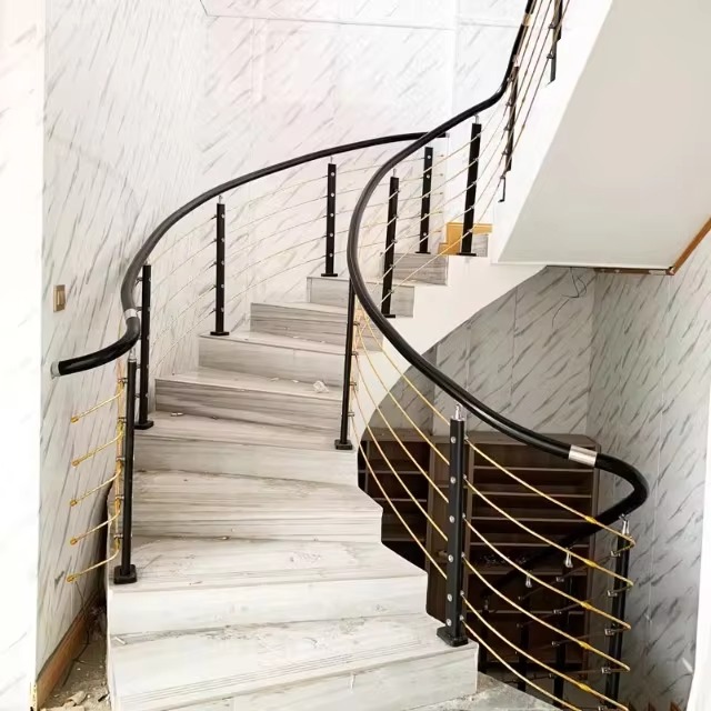 Customized High Quality Design Removable Pipe Railing Stainless Steel Staircase Stair Railing