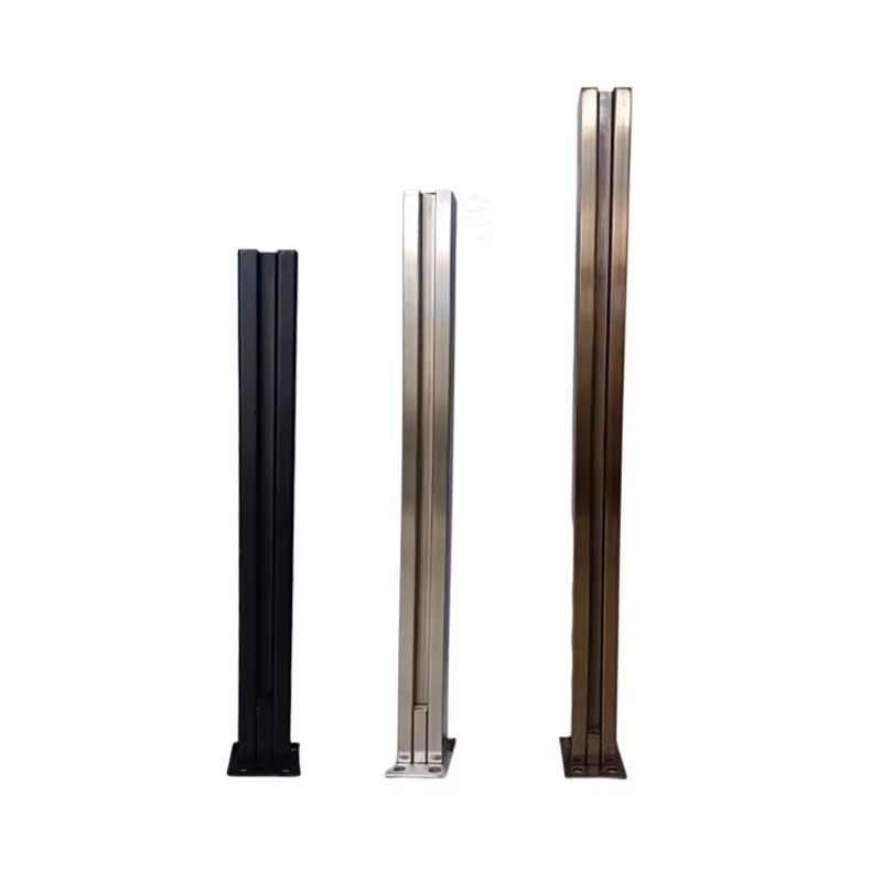 Glass Railing System with Slot Post Clamp Outdoor Handrail for Pool Deck Fencing Corridor Stairs Home Use