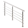 Low Maintain Round Rod Outdoor Indoor Pipe Post Balustrade Handrails Stainless Steel Cross Tube Railing