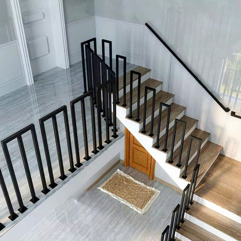 Modern Indoor Staircase Steel Handrails Balustrades