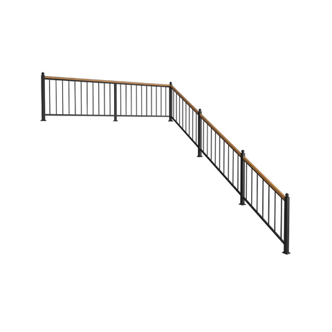 Modern Solid Wood Wrought Iron Beech Wood Stair Handrail Balcony Guardrail Attic Railing Villa Garden DIY Staircase