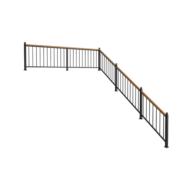 Modern Solid Wood Wrought Iron Beech Wood Stair Handrail Balcony Guardrail Attic Railing Villa Garden DIY Staircase