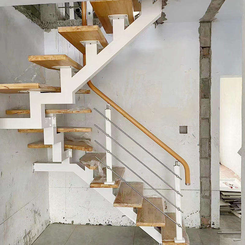 Customized Interior Design Modern LED Steps Straight Staircase