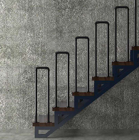 Factory Direct Sale Metal Stair Railing Indoor Vinyl Stair Railing Balustrades for Home