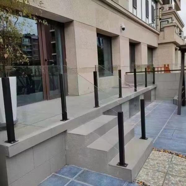 Stainless Steel Glass Railing System with Slot Post Clamp Outdoor Handrail for Pool Deck Fencing Corridor Stairs Home Use - ID 1601866855143