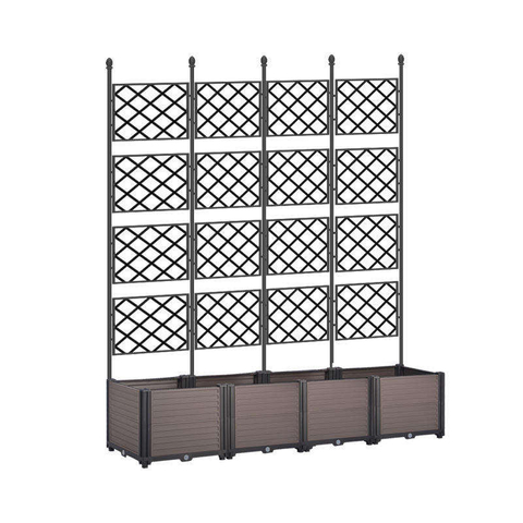 Custom Metal Planter Box with Privacy Screen Outdoor Decorative Garden Fence Panels