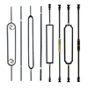 Metal Modern Stair Baluster With 28 Inch Oval for Indoor Decoration Staircase Railing