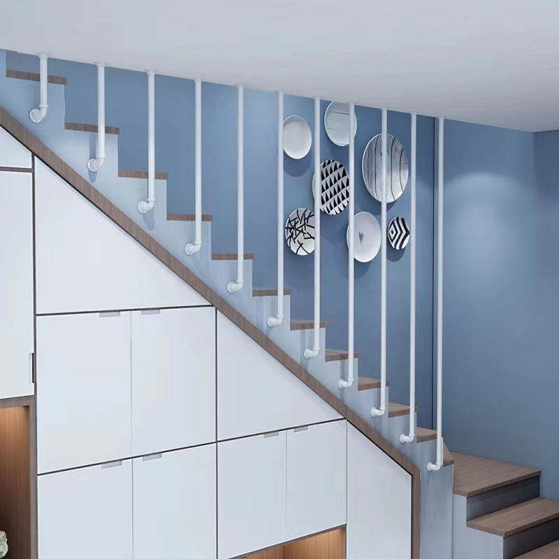 Customized Design Villa Modern Home Stair Railings Loft Staircase Fences Indoor Metal Balustrades Handrails