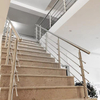 Top Sale OEM Stair Design Tube Banister Railing Vertical Post Exterior Balcony Stainless Steel Handrail Crossbar Railing