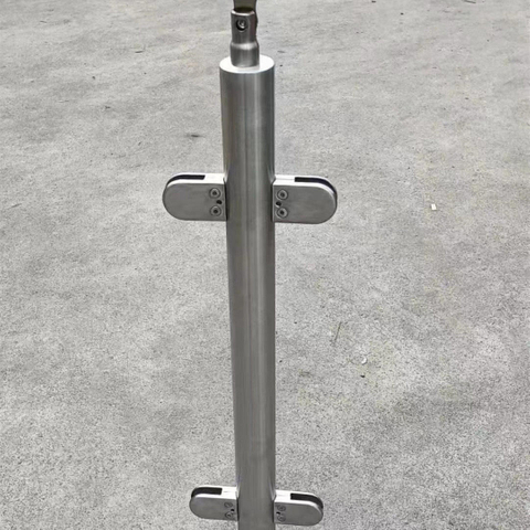 Outdoor Decking Fence Glass Balustrade Round Tube Glass Railing Post