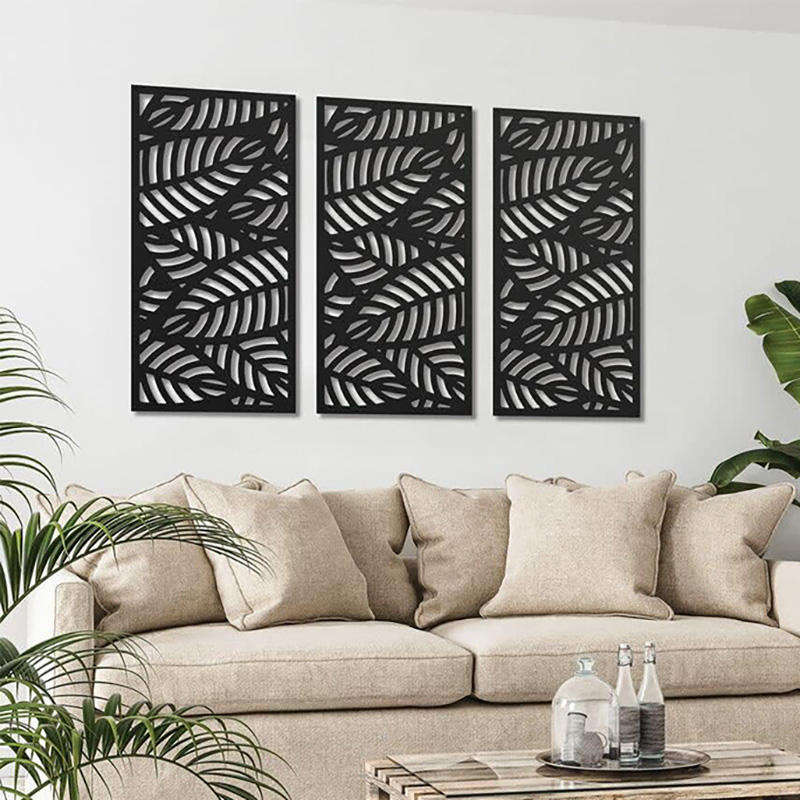 Modern Abstract Still Life Metal Wall Art Laser Cut Framed Panel for Home/Restaurant Decoration Elegant Metal Arts