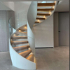 Dealer Price Art Elegant White Interal Metal Curved Staircase Spiral Stair - ID 1601799919526