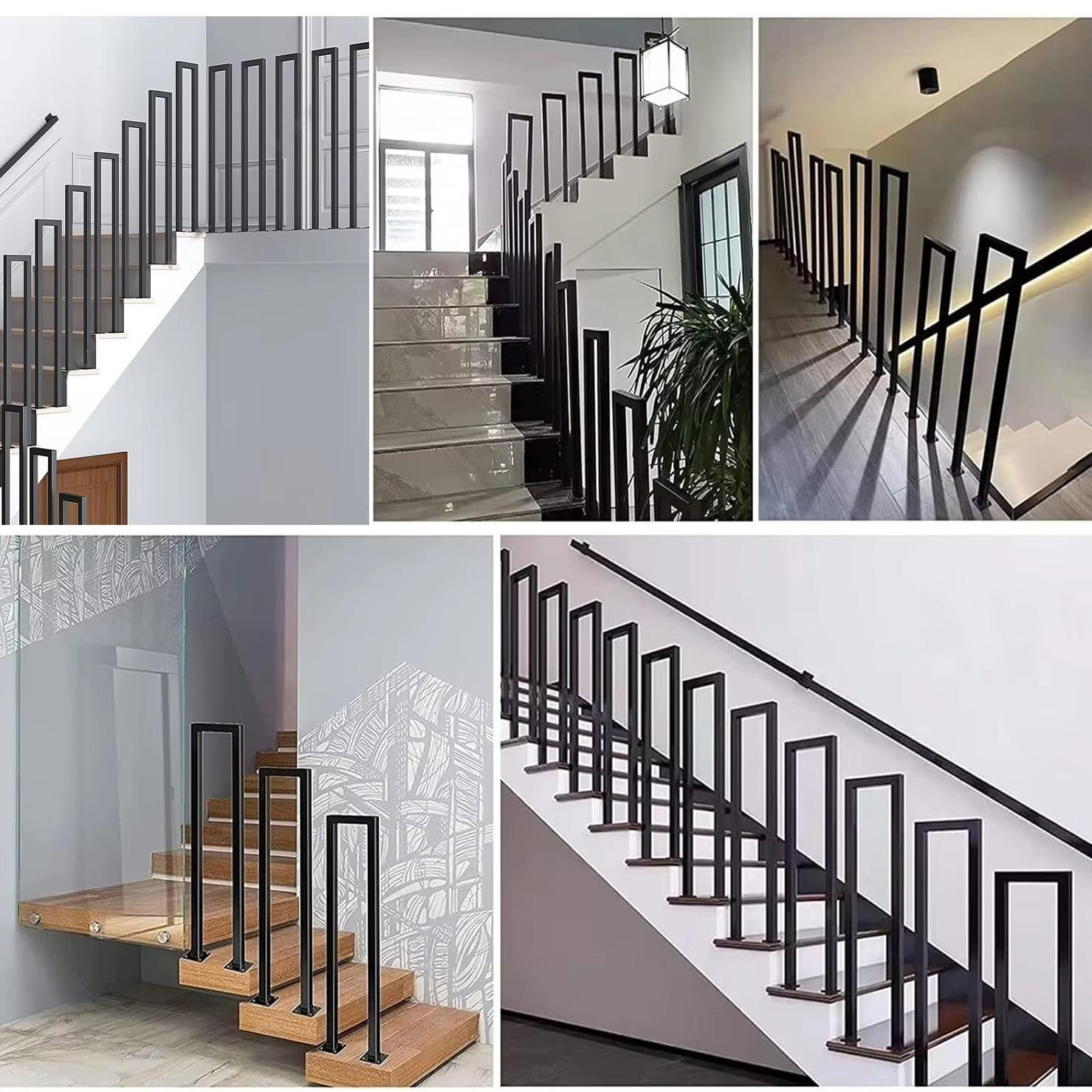 Customizable Durable Metal Staircase Stair Railings and Villa Handrail Systems