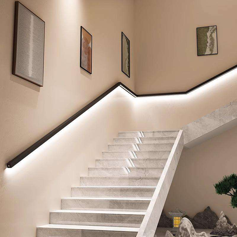 Low Moq Customized Stainless Steel Handrail Led Light Spotlight Balustrade Stair Railing