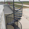 Modern Outdoor Steel Spiral Stairway Exterior Contemporary Easy to Install Spiral Staircase