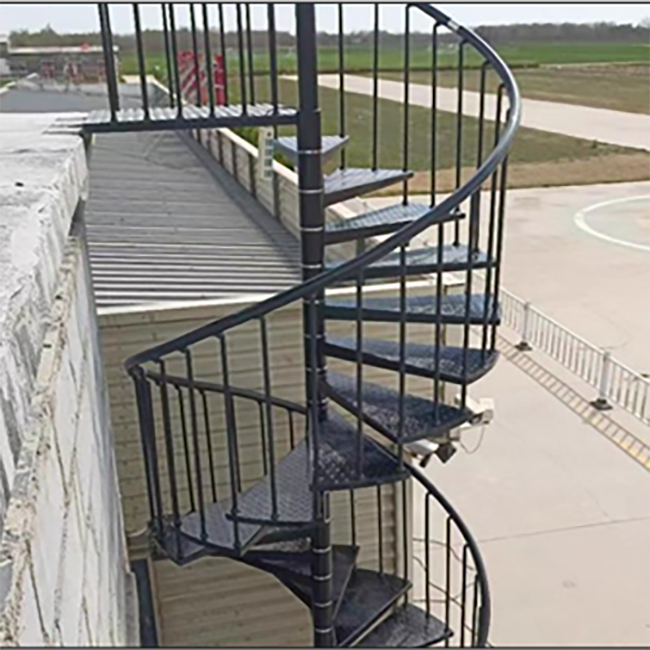 Modern Outdoor Steel Spiral Stairway Exterior Contemporary Easy to Install Spiral Staircase