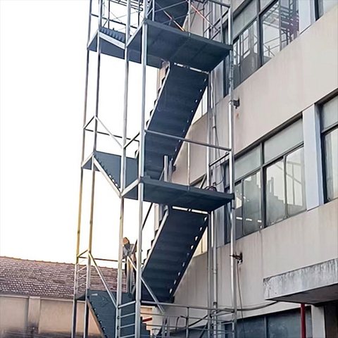 Stainless Steel Fire Escape Handrails for Residential Buildings Hospitals Shopping Centers Hotels Parks-Zinc Steel Railings