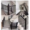 Elegant Roman Pole Wrought Iron Hollow Spindles Indoor Staircase Railings Balcony Villa Hotel Deck Ornament Balusters