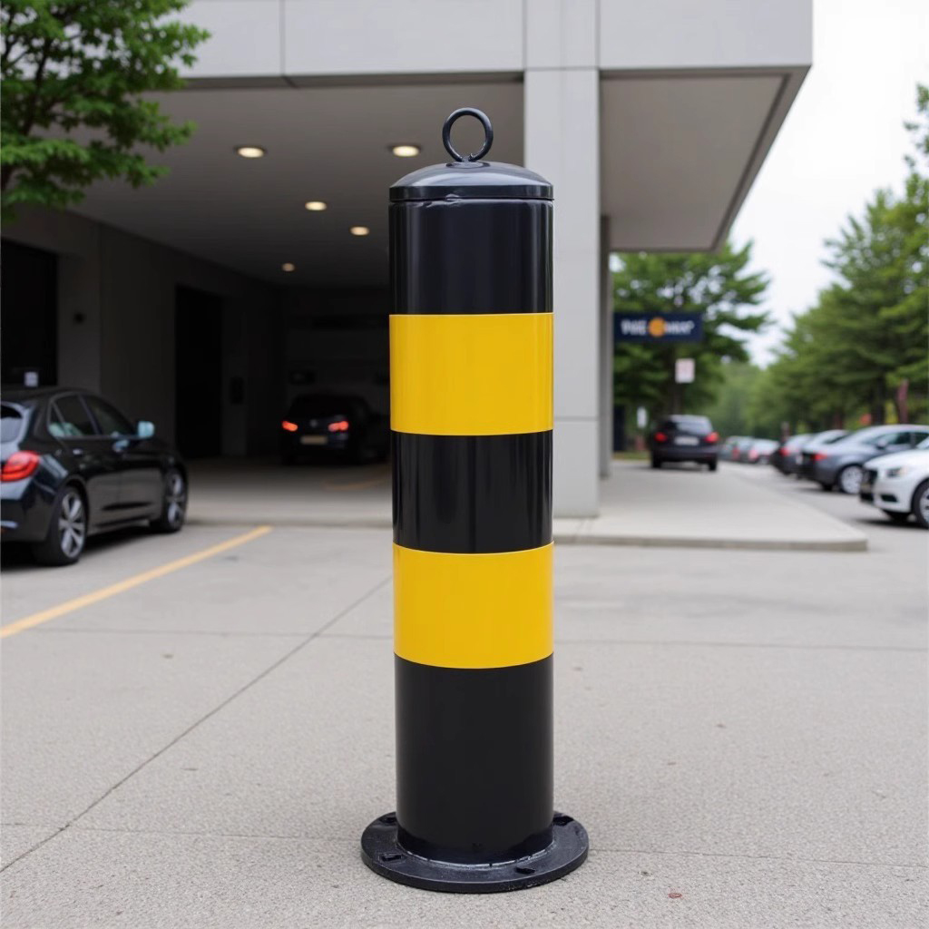 OEM Custom Size Removable Stainless Steel Bollard Post Anti-Collision Reflective Warning Column