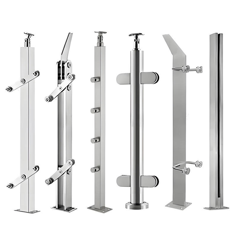 Low Cost Glass Fence Railing Stainless Steel Post Handrail Custom Balcony Tempered Glass Balustrade