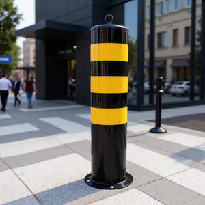 Wholesale Heavy-Duty Red White Stainless Steel Delineator Posts Bollard High-Intensity Prismatic Reflective for Road Safety - ID 1601916117835