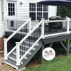 White PVC Handrail Fence Durable Plastic Vinyl Railing for Outdoor Garden, Deck, Stairs, and Balcony Decoration - ID 1601791523246