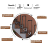 Industrial Malleable Iron Hand U-shaped Railing Pipe U Handrail for Stairs Porch Garden Loft Corridor Indoor Outdoor