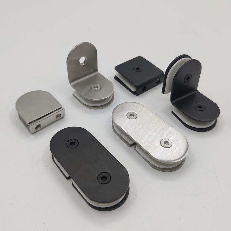 Stainless Steel Glass Clamp Fixed 0/90/ 180 Degree Fish Mouth Bracket Guardrail Accessories Stair Handrail Furniture Hardware
