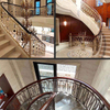 Wholesale Price Customize Size Durable Contemporary Designs Balcony Curved Wrought Iron Fence Railing for Stair