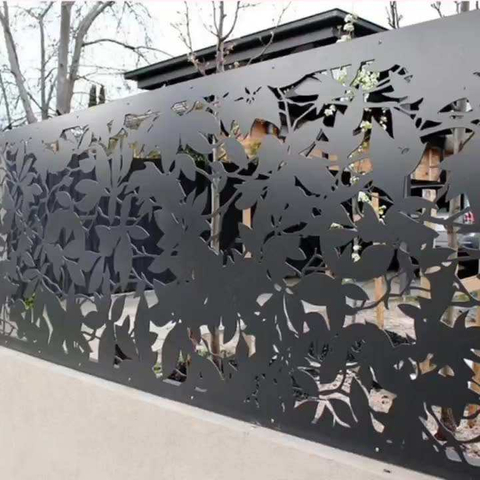 Outdoor Laser Cut Fence Gate Panels Garden Decorative Corten Aluminum Wall Panels Paneling