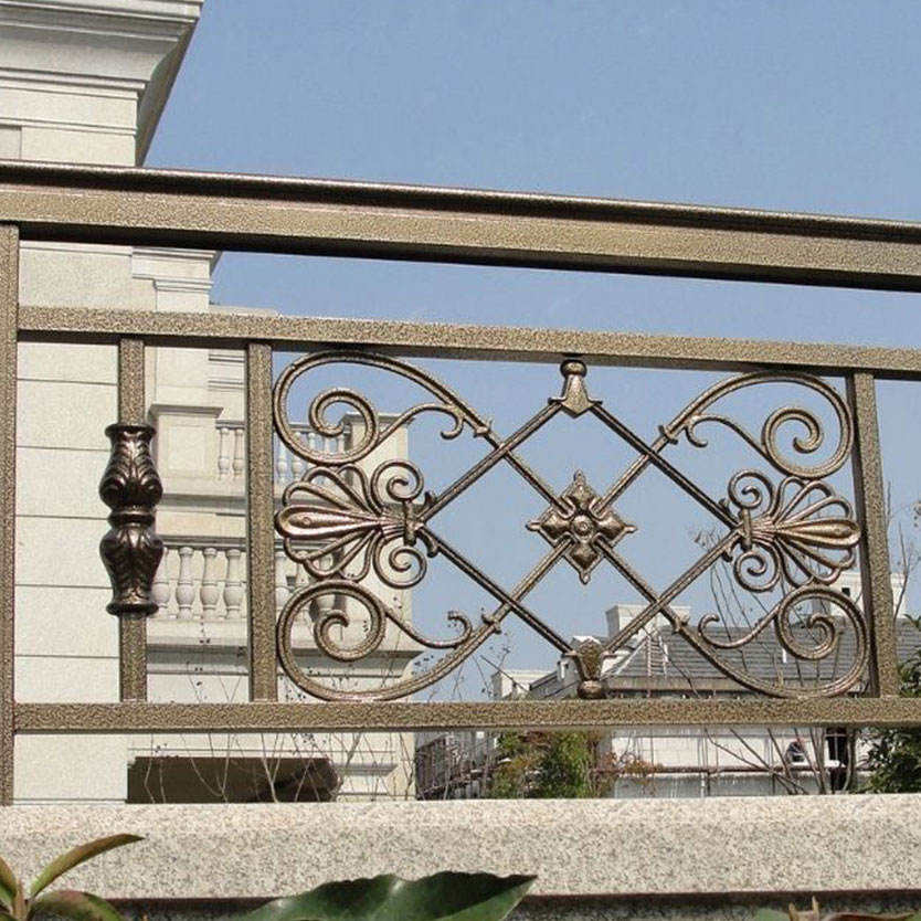 High Quality Aluminum Alloy Metal Deck Stairs Handrail Outdoor Vertical Balustrade Balcony Railing for Villa & Staircase