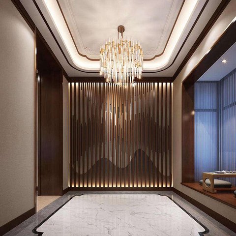 High Quality Modern 3D Stainless Steel Metal Panel Contemporary Home Room Divider Screen Movable Partition for Home Use