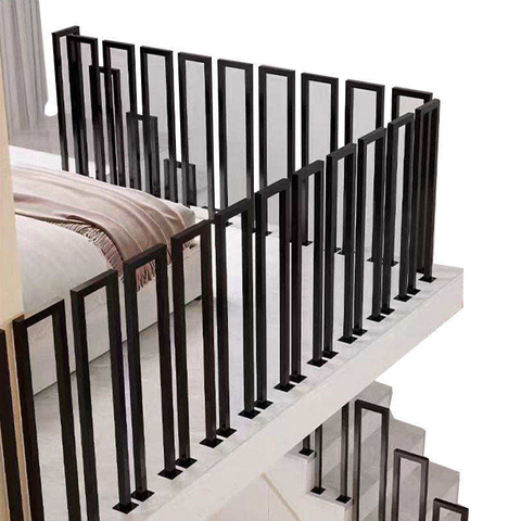 Indoor Outdoor Industrial Clean Look U-Shaped Stair Handrail Stairs Railing Metal Handrail Picket