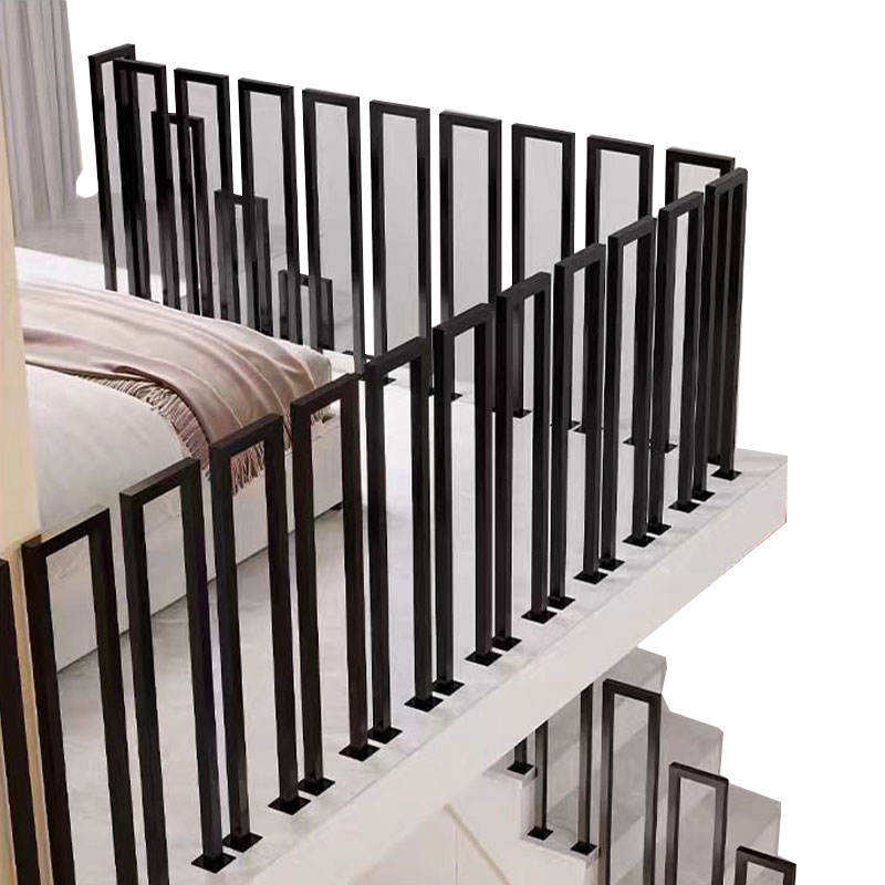 Indoor Outdoor Industrial Clean Look U-Shaped Stair Handrail Stairs Railing Metal Handrail Picket
