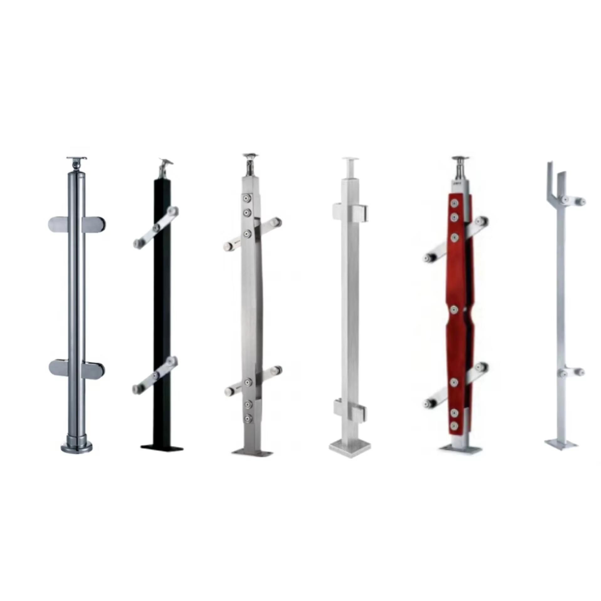 Factory Price Customized Design Terrace Stainless Steel Handrail Outdoor Tempered Glass Balcony Railing