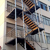 Outdoor Prefabricated Metal Fire Escape Steel Stairs Building