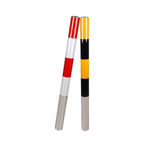 Buried Base Steel Anti-Collision Reflective Vehicle Bollards, Parking Barriers & Lane Safety Protection Posts