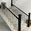 High Quality Hollow Matt Black Roman Pole Wrought Iron Spindles for Indoor Decoration