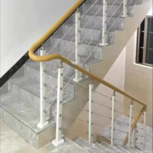 Modern Indoor Black Wire Balustrade Details Stainless Steel Stair Cable Railing Design