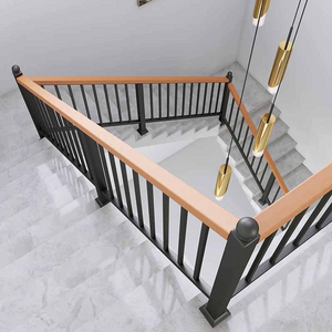 Stair Handrail Solid Wood Nordic Wrought Iron Beech Wood Balcony Guardrail Attic Railing DIY Staircase - ID 1601923324862