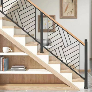 Stair Handrail Solid Wood Railing Floor Mounted Indoor Staircase Garden Fence Villa Self-built House Modern Light Luxury