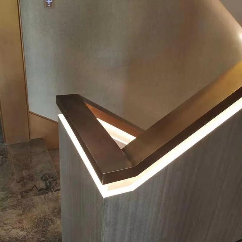 Custom Design Stainless Steel Straight Stairs Spiral Interior Staircase With Wood Tread and Glass Railing - ID 1601860464133